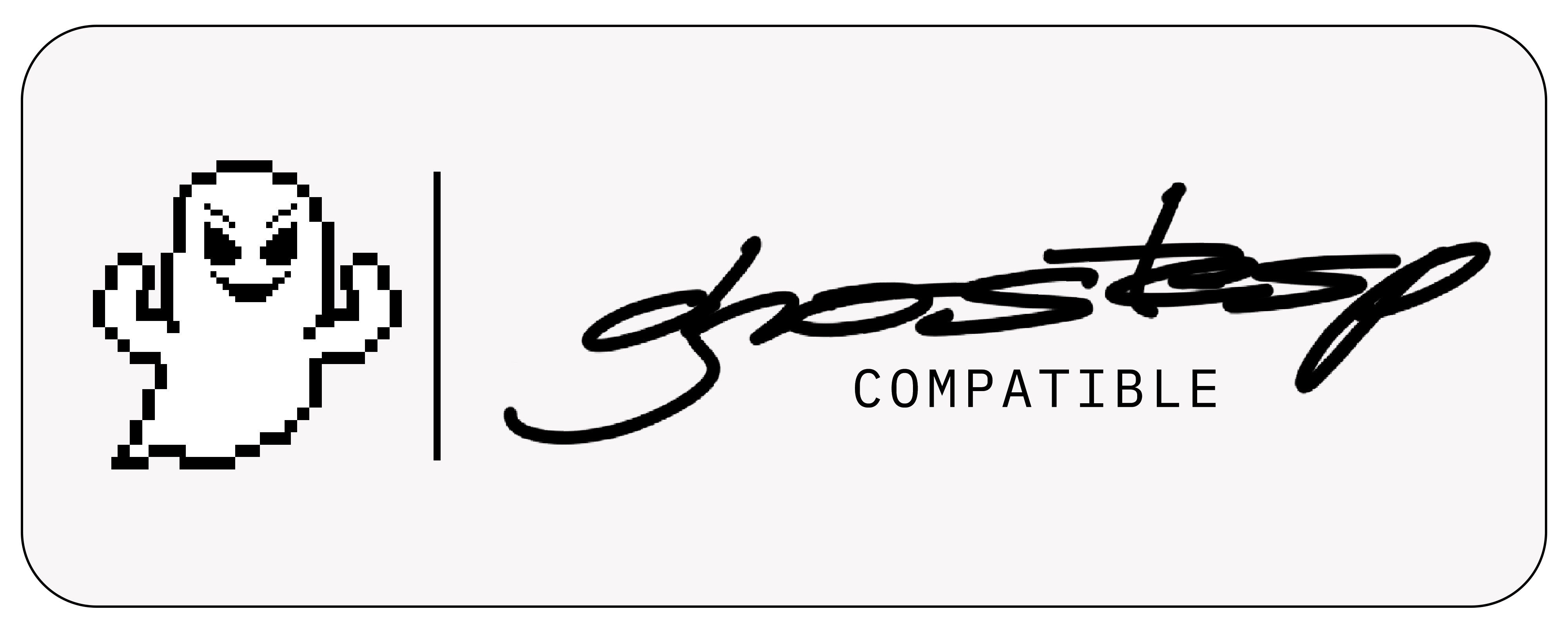 Compatible White Inverted Badge